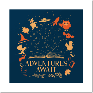 Adventures Await Posters and Art